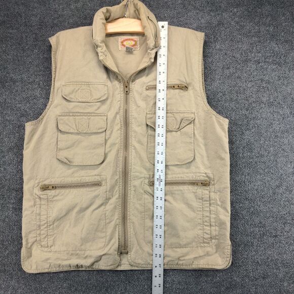 Banana Republic VTG 80s Full Zip Military Vest Jacket Mens Large Cotton Tactical - Picture 10 of 12